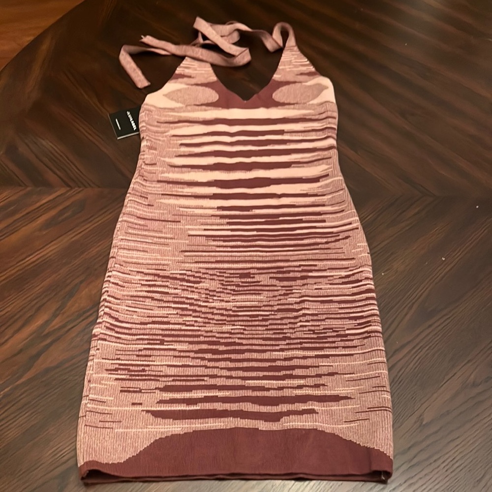 JLUXLABEL Halter Sweater Mini dress Size S